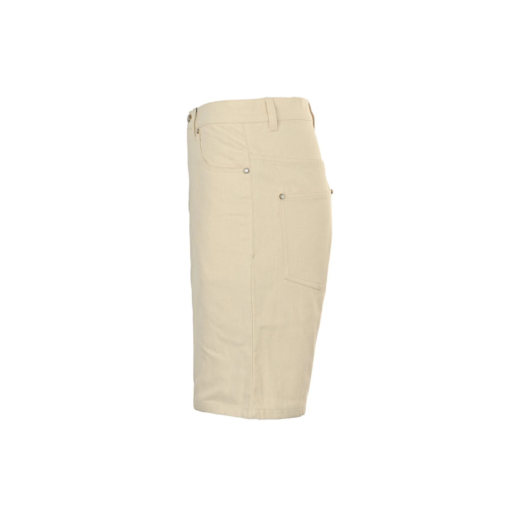 Louis Vuitton/Louis Vuitton 25ss pocket leather label denim shorts